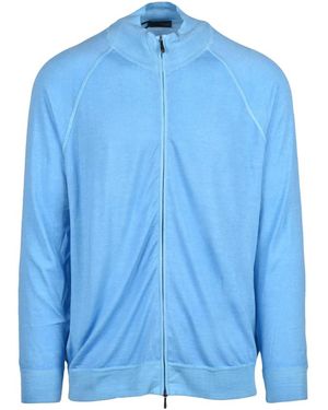 Drumohr Strickjacke Mit Reißverschluss - Blau