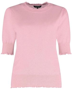 Bloomings Pullover Met Geschulpte Ronde Hals - Roze
