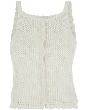 DUNST Sleeveless Tops - White
