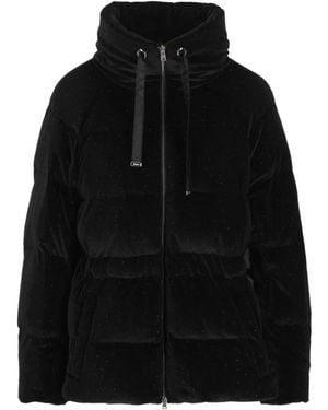Herno Steppjacke Mit Trichterkragen - Schwarz