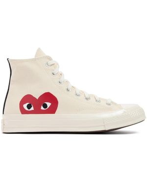 COMME DES GARÇONS PLAY Schoenen ,Wit ,Chuck 70 High - Roze