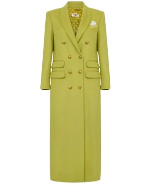 Elisabetta Franchi Double-Breasted Coats - Green
