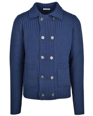 Kangra Truien & Vesten ,Blauw ,Wol Dubbelbreasted Wollen Vest