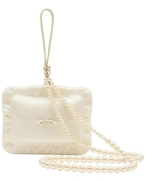 Simone Rocha Pearl Crossbody Pillowcase Tas - Naturel