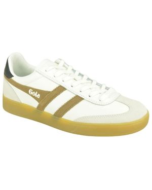 Gola Schoenen ,Wit ,Wit + Taupe Sneaker N
