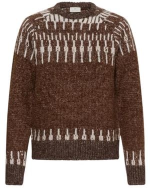 Kaffe Round-Neck Knitwear - Marrone