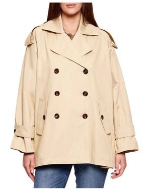 Liu Jo Double-Breasted Coats - Natural