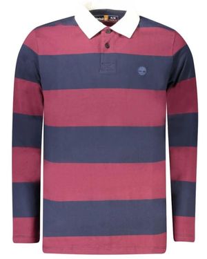 Timberland Gestreepte Lange Mouw Polo Shirt - Roze