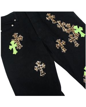 Chrome Hearts Patch nero cheetah/verde jeans denim