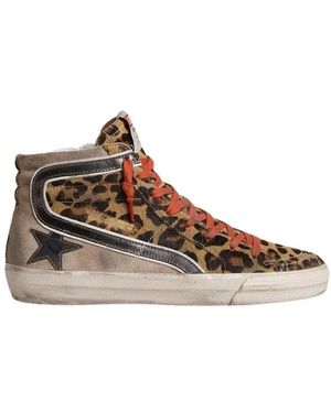 Golden Goose Schoenen ,Bruin ,Leer Slide Ltd Sneakers