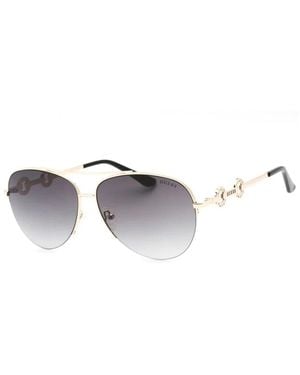 Guess Occhiali da sole in metallo dorato con lenti grigie - Metallizzato
