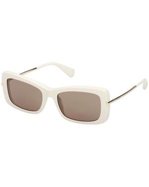 Max Mara Rechthoekige Zonnebril - Metallic