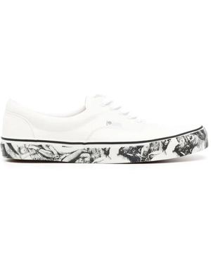 Undercover Canvas-Sneaker mit bedruckter Sohle - Weiß
