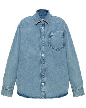 Ami Paris Denimhemd - Blau