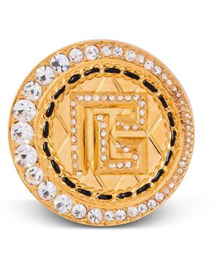 Balmain Accessoires ,Geel ,Leer Pb Broche - Metallic