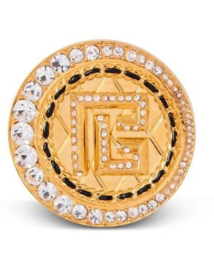Balmain Accessoires ,Geel ,Leer Pb Broche - Metallic