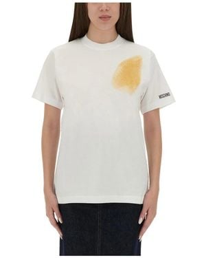 Moschino Too Much Irony Grafik T-Shirt - Grau