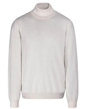 Moorer Feiner cashmere seiden turtleneck sweater - Weiß