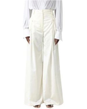 Genny Wide Leg Highwaisted Pants - Weiß