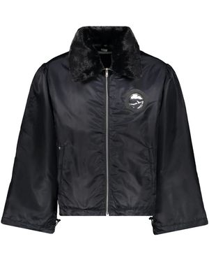 Random Identities Jacke Mit Abnehmbarem Kunstfellkragen - Schwarz