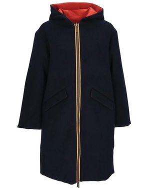 K-Way Shala Wool Bonded Double 3/4 Lunghezza - Blauw