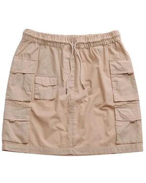 Blauer Korte Multi-Pocket Rok - Naturel