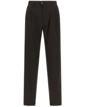 Incotex Broeken ,Bruin ,Wol Rechte Broek - Zwart