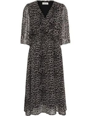 Cream Midi Dresses - Negro