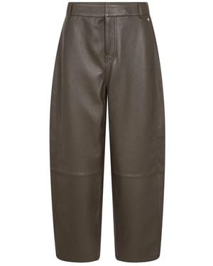 Mos Mosh Leather Trousers - Gris