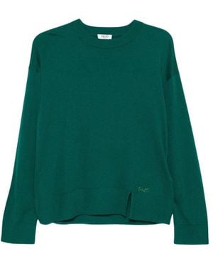 Liu Jo Truien & Vesten ,Groen ,Wol Wf 6418 Ma 16R Trui
