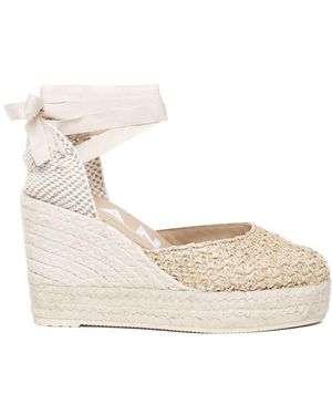 Manebí Espadrilles sandalen mit knöchelbändern ebí - Mettallic