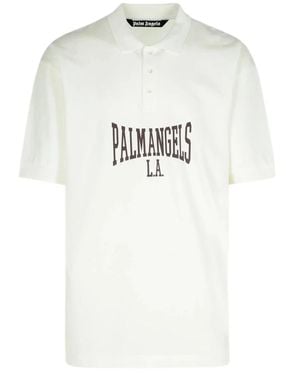 Palm Angels Polo Shirts - White
