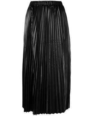 Junya Watanabe Rokken ,Zwart ,Gekreukte Maxi Rok Met Hoge Taille