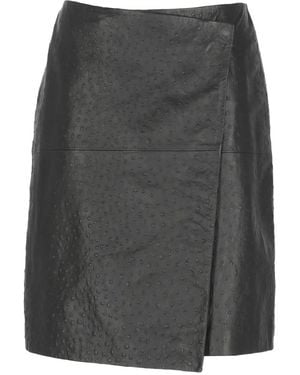 Loulou de Saison Leather Skirts - Grey