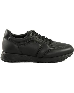 Testoni Schoenen ,Zwart ,Leer Sneakers
