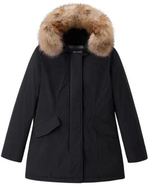Woolrich Parka De Lujo Arctic Con Piel De Mapache, Mujer, Talla - Azul