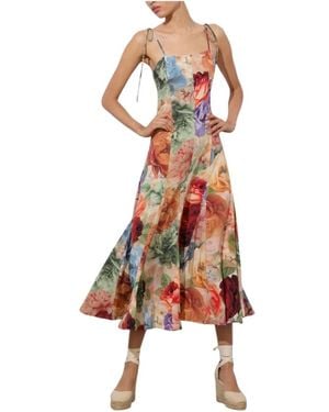 Alice + Olivia Midi Dresses - Meerkleurig