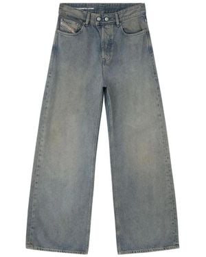 DIESEL Wide Jeans - Gris