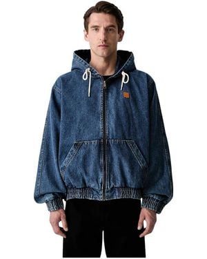Adererror Hooded Denim Jacket - Blau
