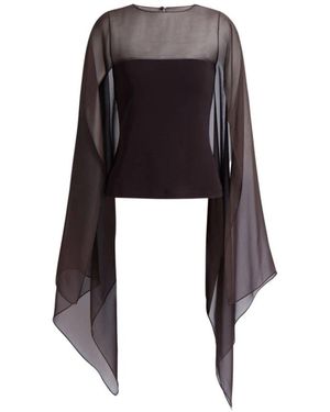 Alberta Ferretti Scenic Lightness Top - Zwart