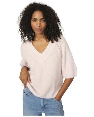 Mos Mosh V-Neck Knitwear - Natural