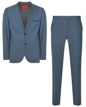 HUGO Single Breasted Suits - Blauw