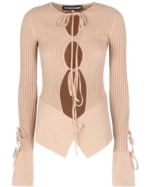 ANDREA ADAMO Long Sleeve Tops - Neutro