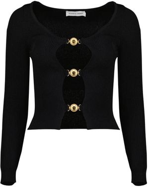 Marine Serre Round-Neck Strickwaren - Schwarz