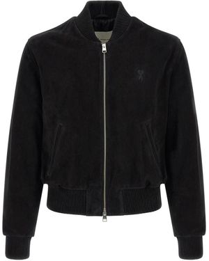 Ami Paris Bomber Jackets - Negro