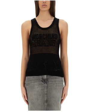 Moschino Sleeveless Tops - Black