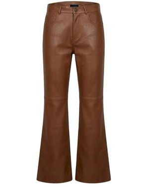 Haikure Leather Trousers - Brown