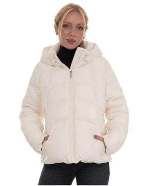 BOSS Jassen ,Wit ,Polyester Pepulina Korte Jas - Naturel