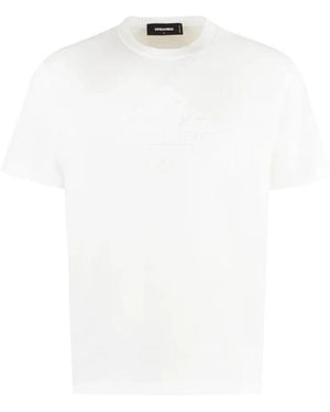 DSquared² Wit T-Shirt Met Ronde Hals