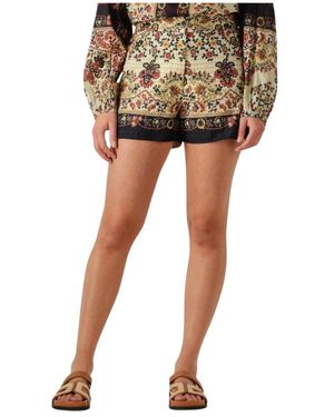 Antik Batik Bohemian Stil Weiße Shorts - Mehrfarbig